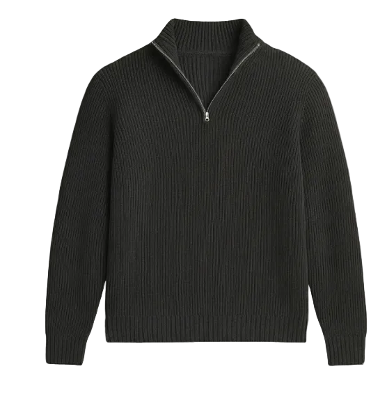 Finn | Men's Soft Quarter-Zip Ribbed Sweater