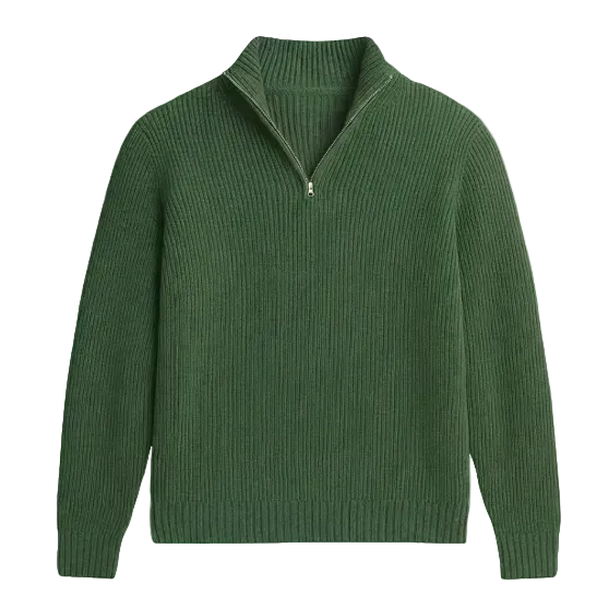 Finn | Men's Soft Quarter-Zip Ribbed Sweater