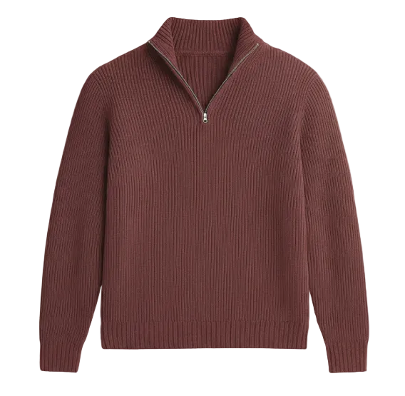 Finn | Men's Soft Quarter-Zip Ribbed Sweater