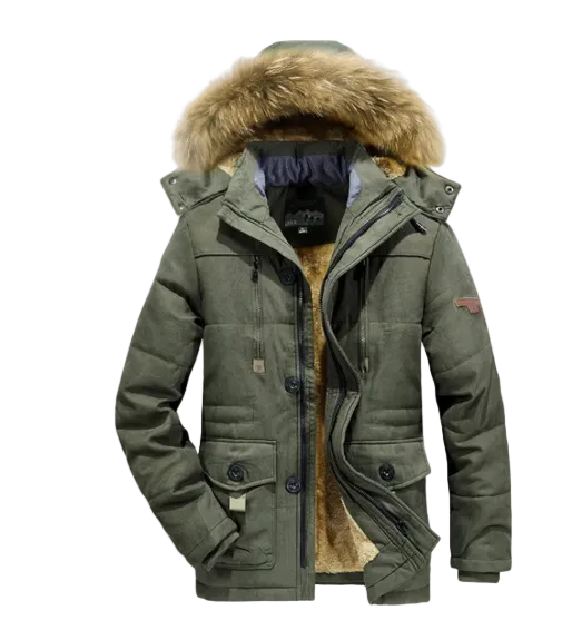 León | Men's Warm Fleece-Lined Winter Parka