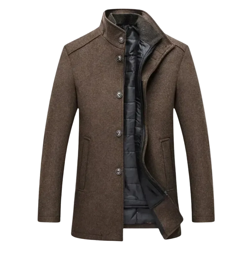 Kingston | Men's Wool Blend Classic Trench Coat