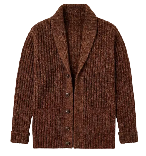 Xavier | Men's Chunky Knit Shawl Collar Cardigan