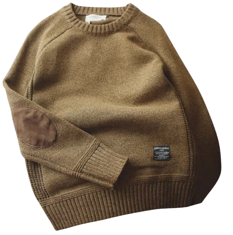 Ryder | Men's Oversized Knit Sweater with Elbow Patches