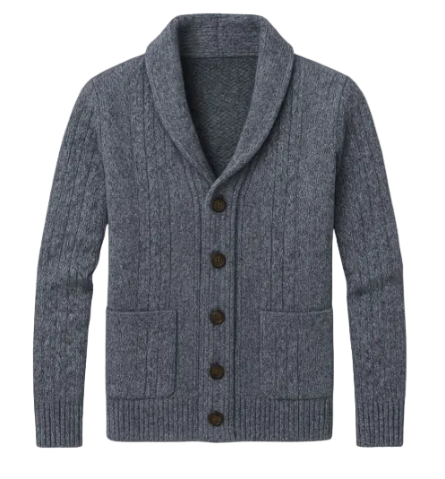 Miles | Men's Classic Fine-Knit Cardigan