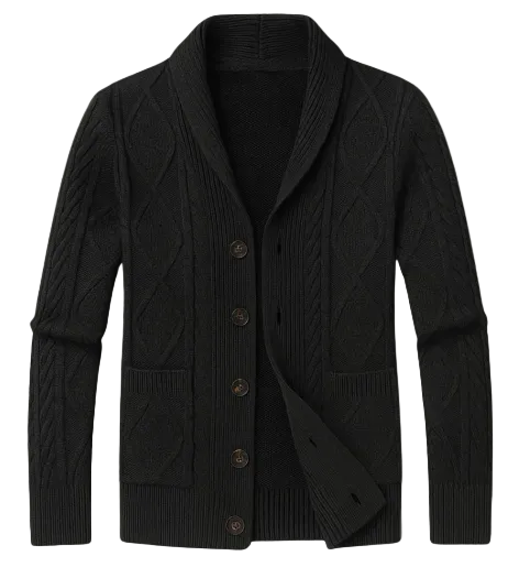 Miles | Men's Classic Fine-Knit Cardigan