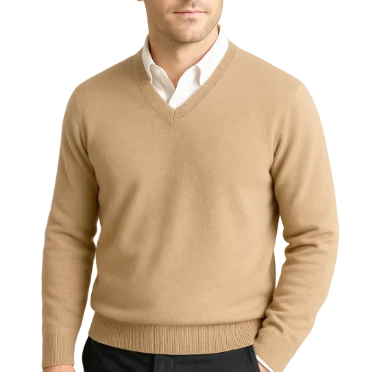 Roman | Men's Merino Wool V-Neck Pullover Sweater