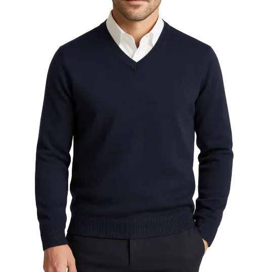 Roman | Men's Merino Wool V-Neck Pullover Sweater