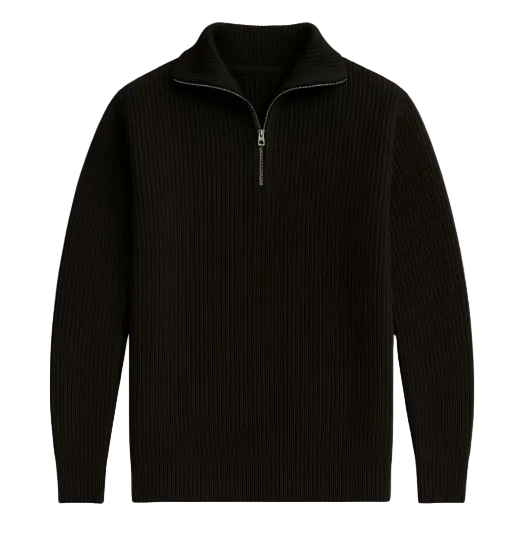 Maverick | Men's Merino Wool Quarter Zip Knitted Sweater
