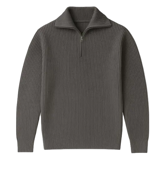 Maverick | Men's Merino Wool Quarter Zip Knitted Sweater