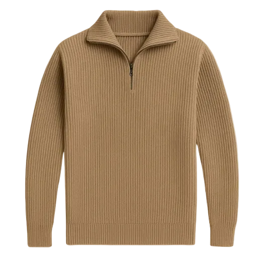 Maverick | Men's Merino Wool Quarter Zip Knitted Sweater
