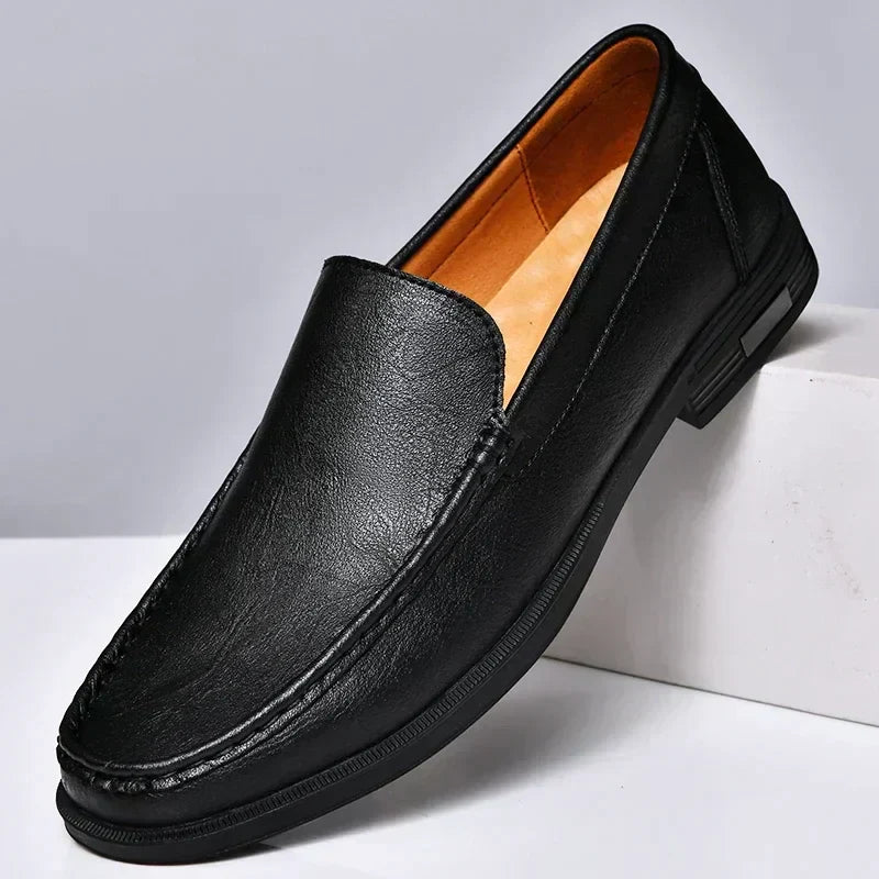 Harlow | Men's Classic Leather Slip-On Loafers