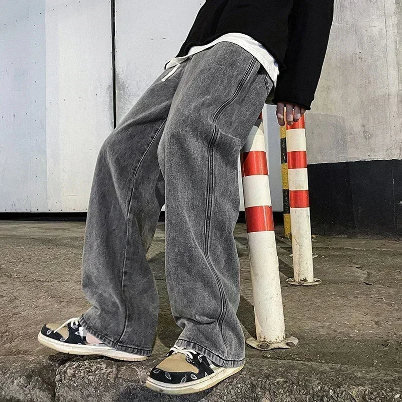 Uriel | Men's Baggy Wide Leg Casual Jeans
