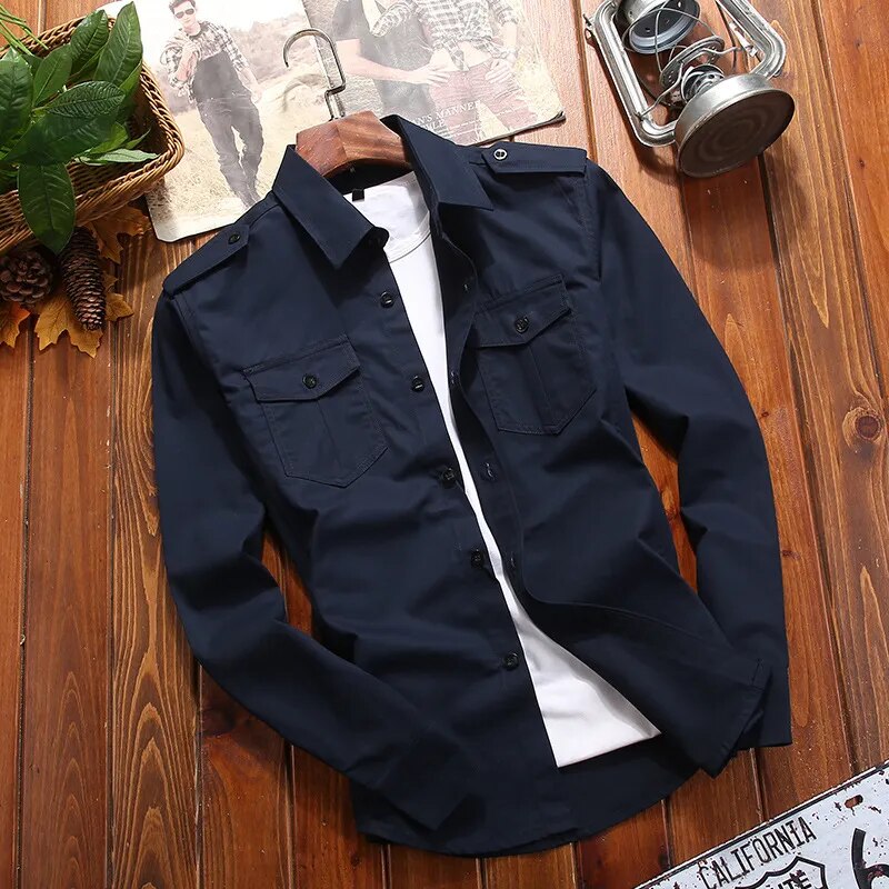 Peter | Men's Tactical Shirt with Epaulettes & Pockets