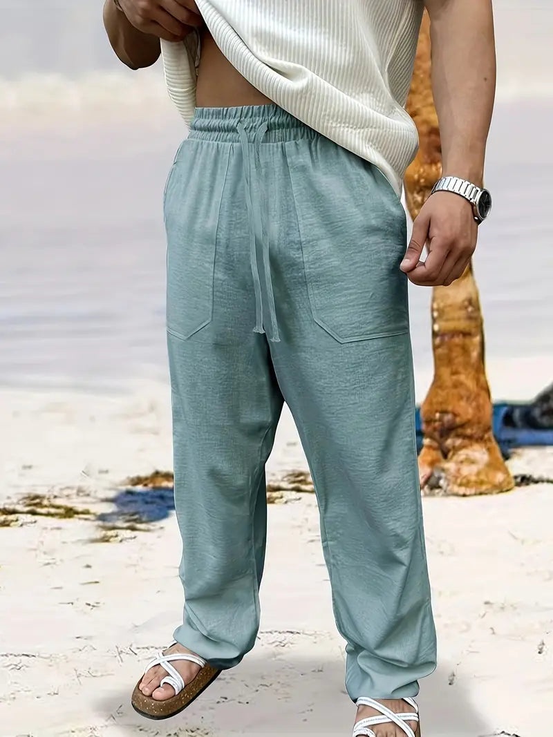 Amo | Men's Breathable Summer Pants with Pockets
