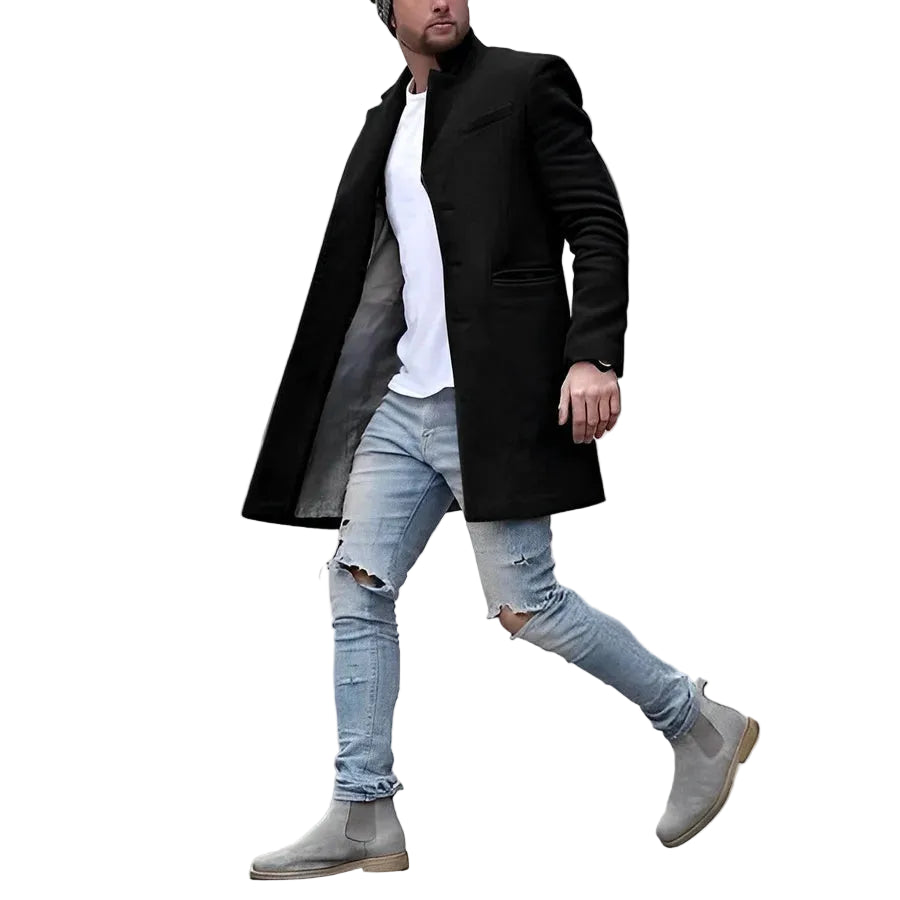 Joshua |  Men's Knee-Length Wool Overcoat