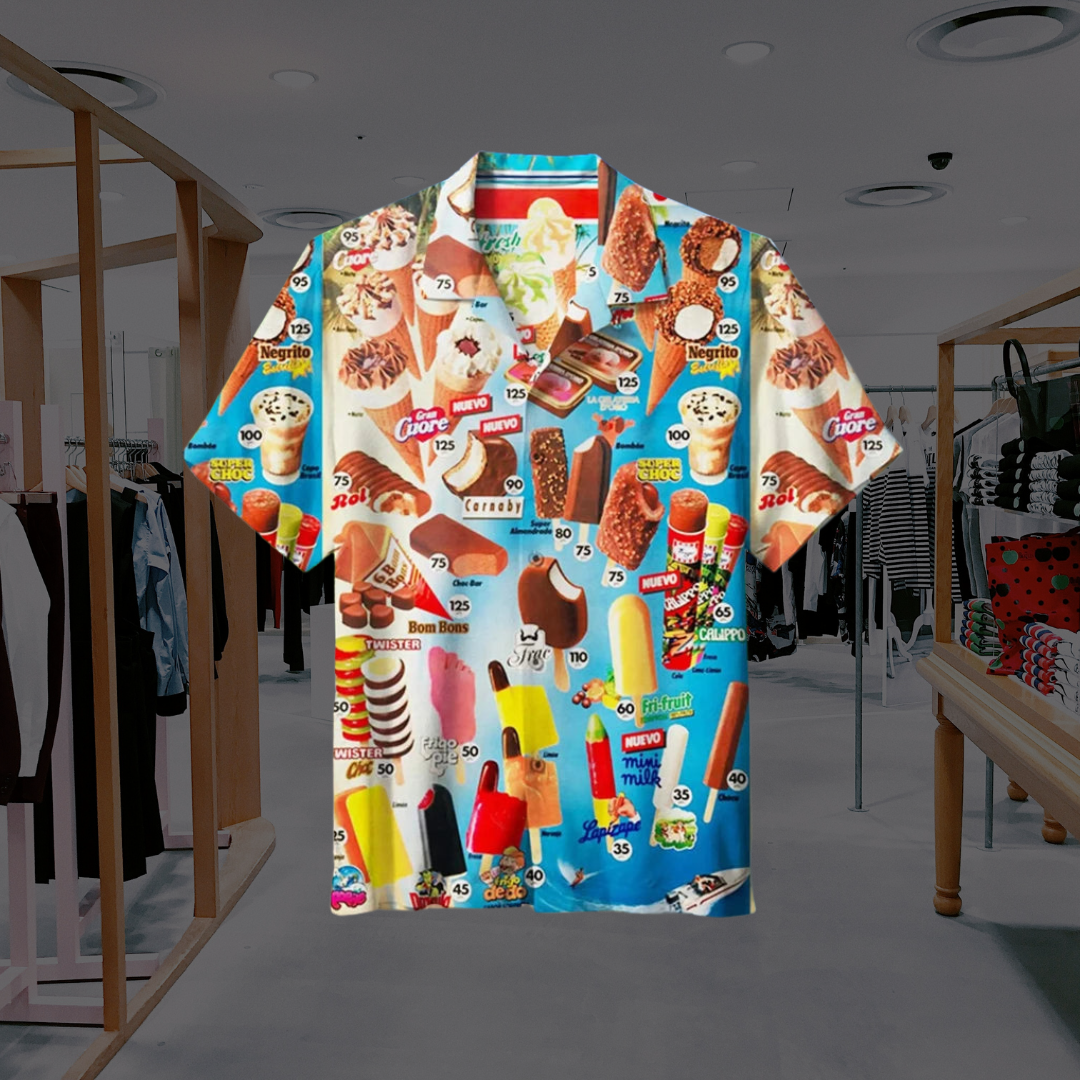 Henrik | Men's Camp Collar Short Sleeve Novelty Print Shirt