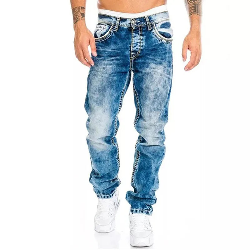 Octavius | Men's Slim Fit Vintage Wash Denim Jeans