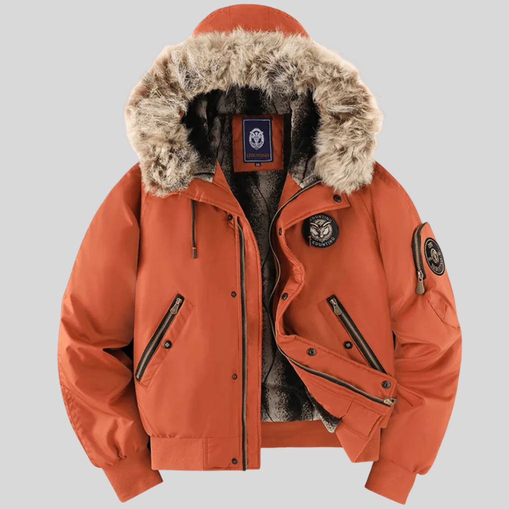 Clement | Men's Urban Faux-Fur Trim Puffer Bomber Jacket