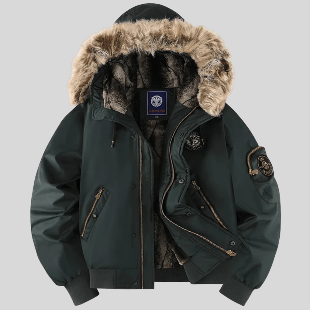 Clement | Men's Urban Faux-Fur Trim Puffer Bomber Jacket