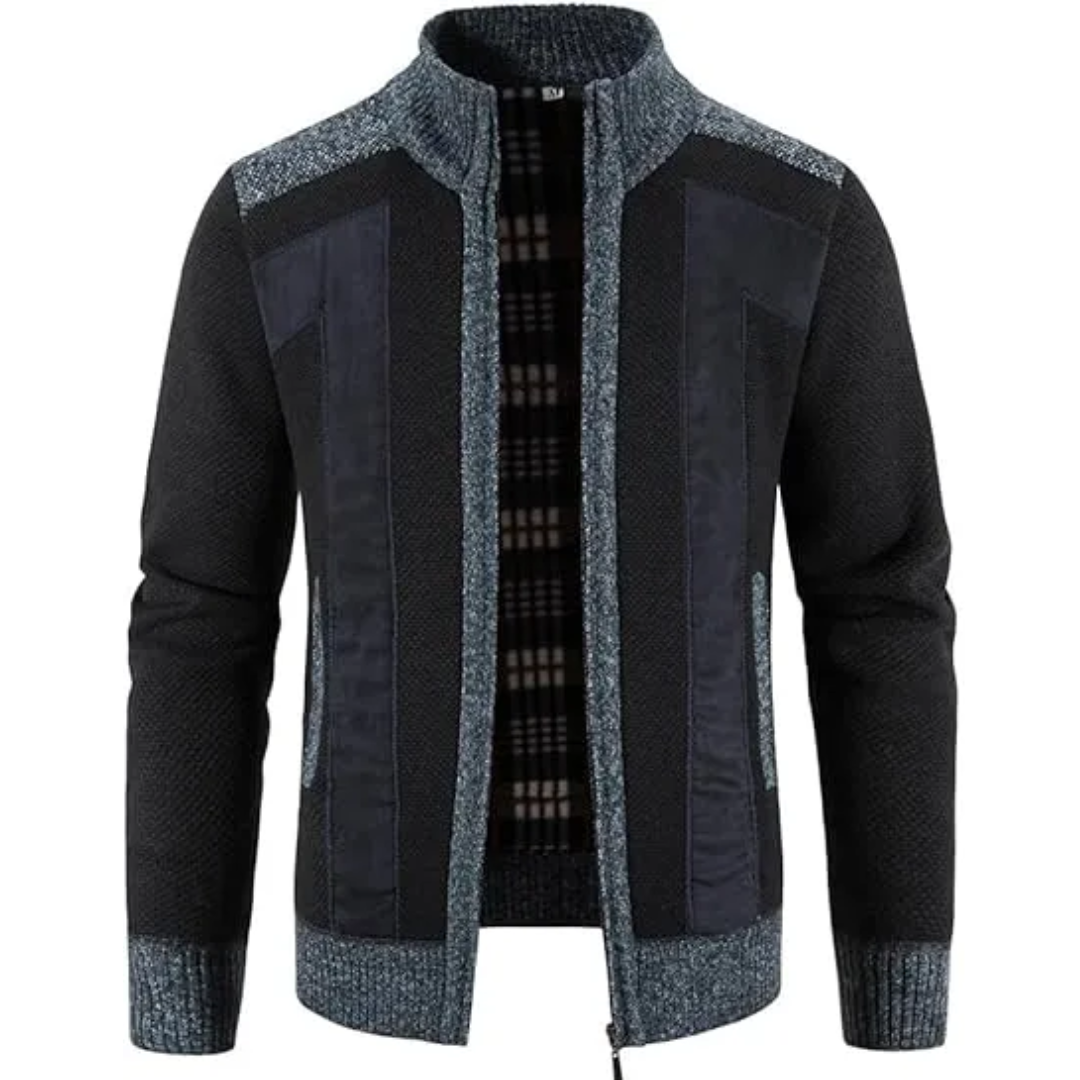 Jae | Men's Stand Collar Knit Cardigan with Pockets