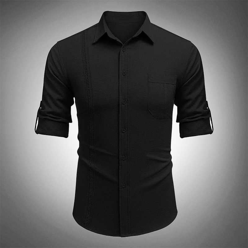 Mart | Men's Vintage Short Sleeve Linen Summer Shirt
