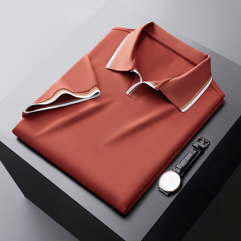 Joel | Men's Mulberry Silk Classic Collar Polo Shirt