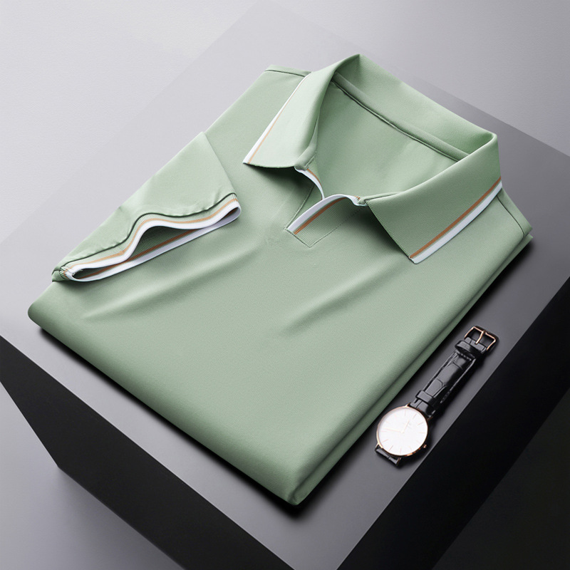 Joel | Men's Mulberry Silk Classic Collar Polo Shirt
