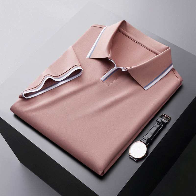 Joel | Men's Mulberry Silk Classic Collar Polo Shirt