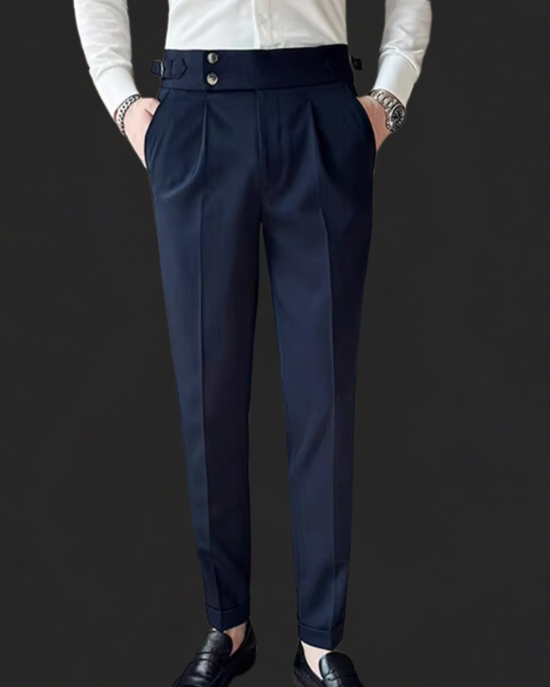 Jeevan | Men's Pleated Gurkha Dress Trousers