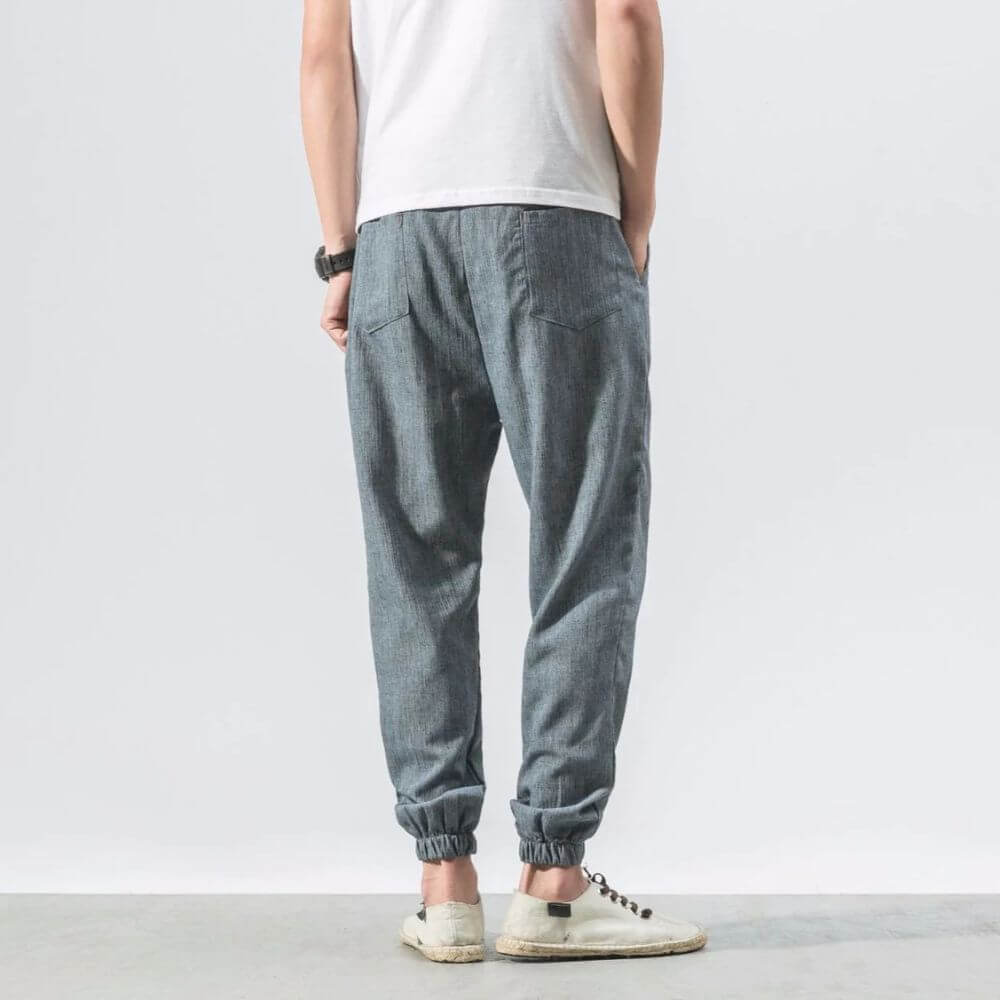 Dennis | Men's Cotton-Linen Drawstring Jogger Pants