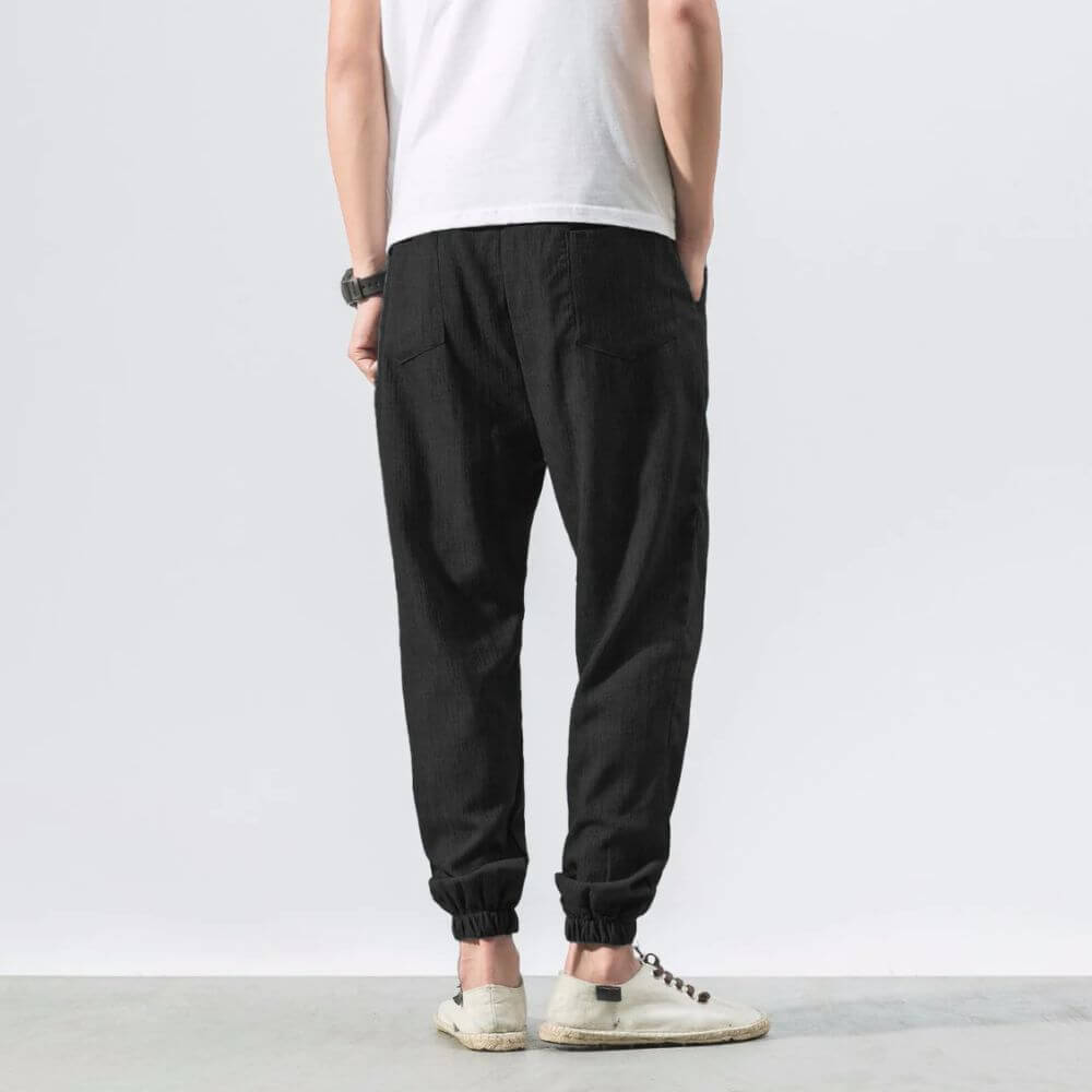 Dennis | Men's Cotton-Linen Drawstring Jogger Pants