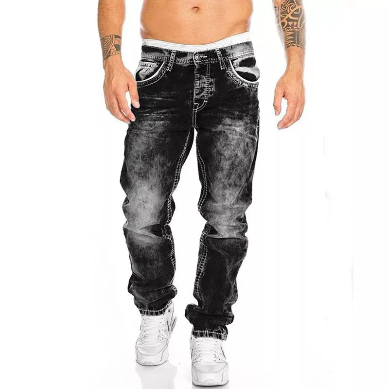 Octavius | Men's Slim Fit Vintage Wash Denim Jeans