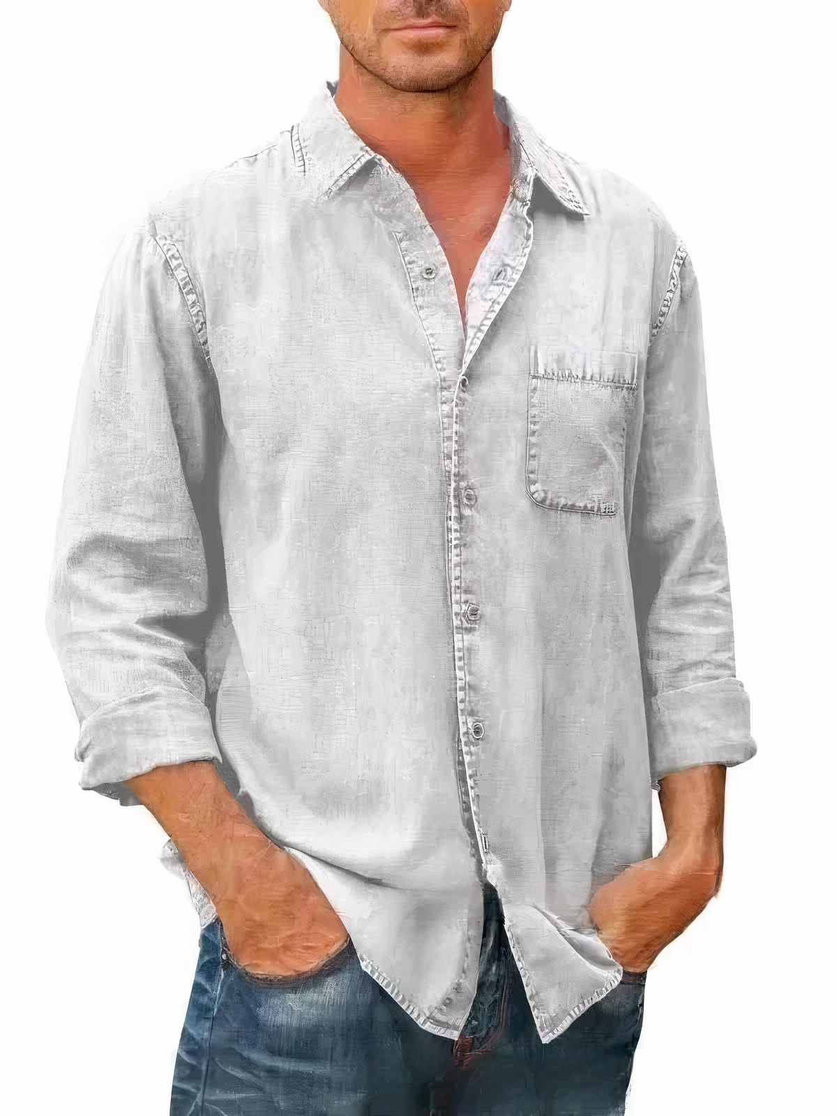 Dawson | Men's Casual Button-Down Denim Shirt