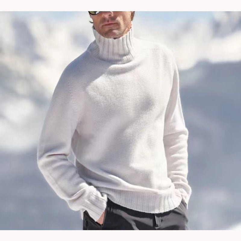 Caspian | Men's Elegant High Neck Ribbed Sweater