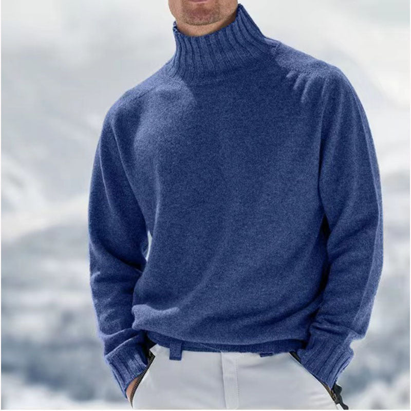 Caspian | Men's Elegant High Neck Ribbed Sweater
