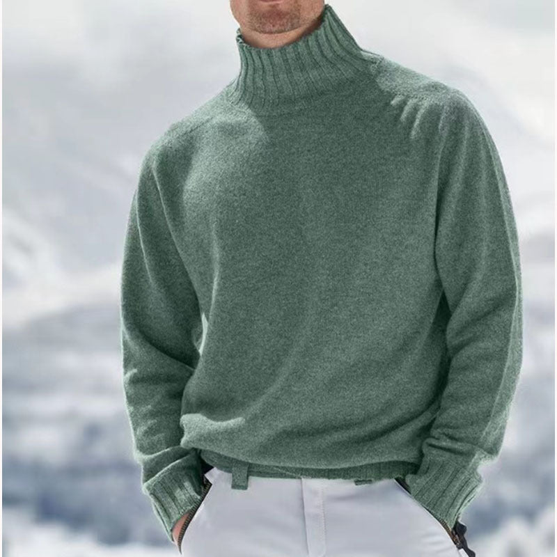 Caspian | Men's Elegant High Neck Ribbed Sweater
