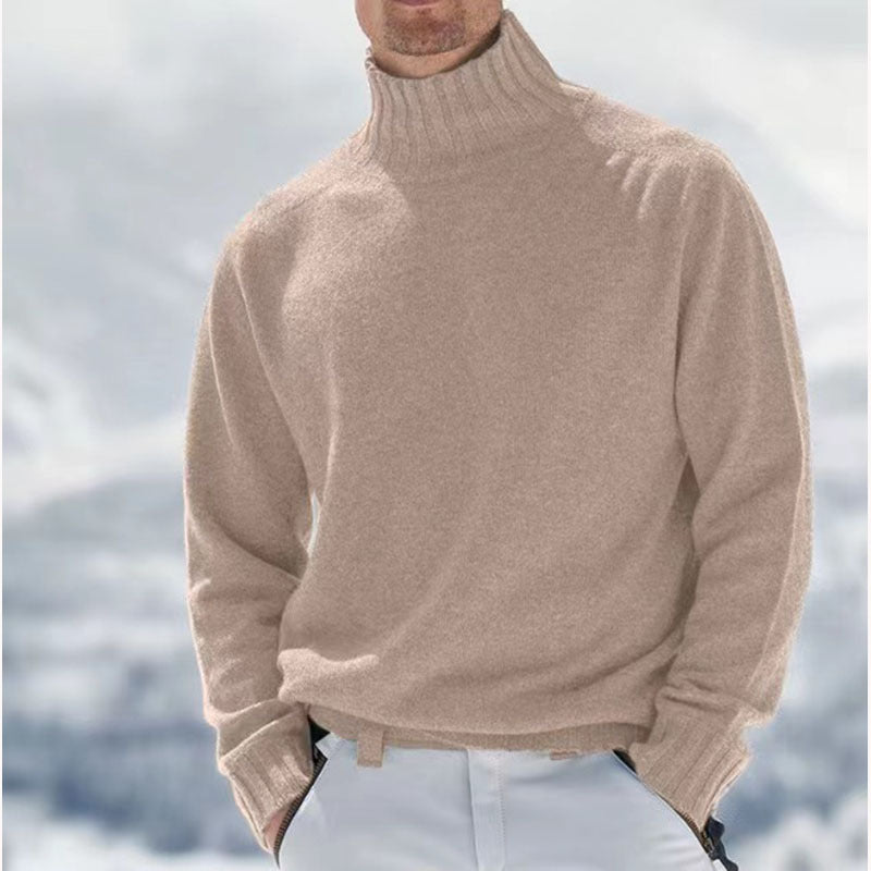 Caspian | Men's Elegant High Neck Ribbed Sweater