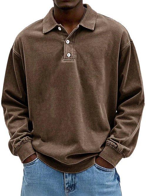 Levi | Men's Oversized Long Sleeves Polo Shirt