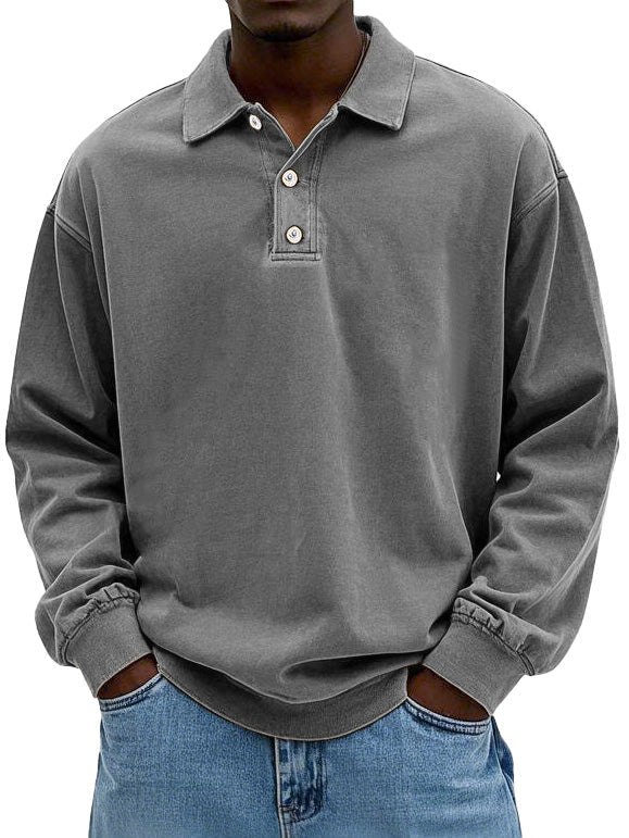 Levi | Men's Oversized Long Sleeves Polo Shirt