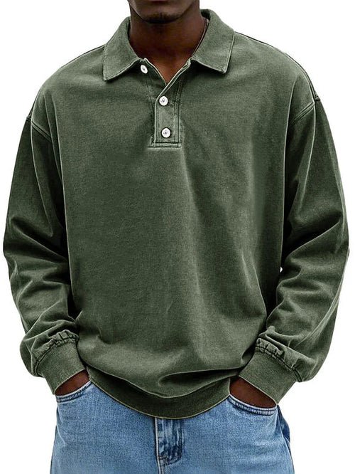 Levi | Men's Oversized Long Sleeves Polo Shirt
