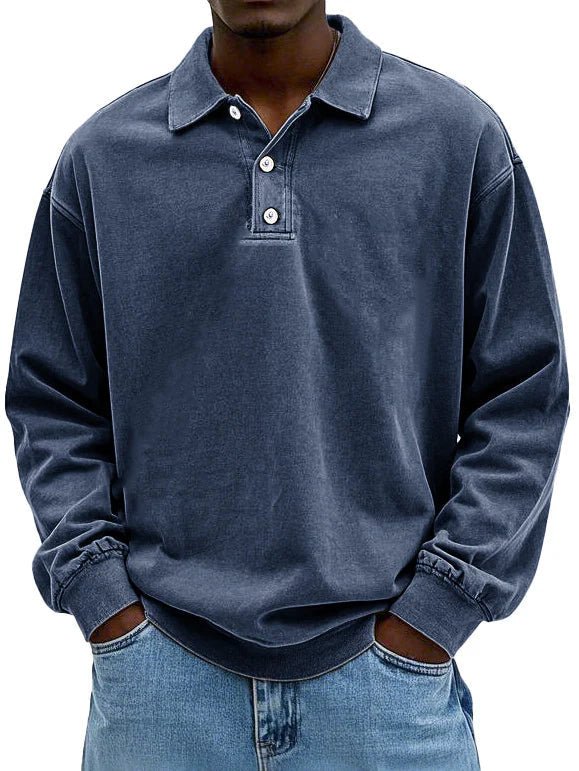 Levi | Men's Oversized Long Sleeves Polo Shirt