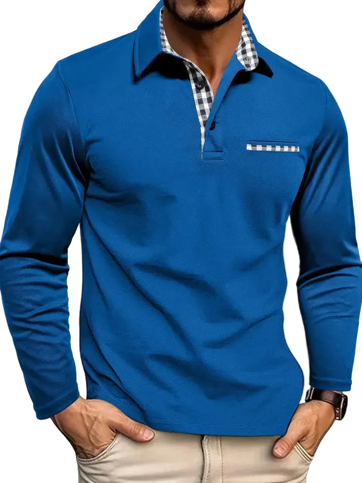 Raymond | Men's Classic Long Sleeve Polo Shirt