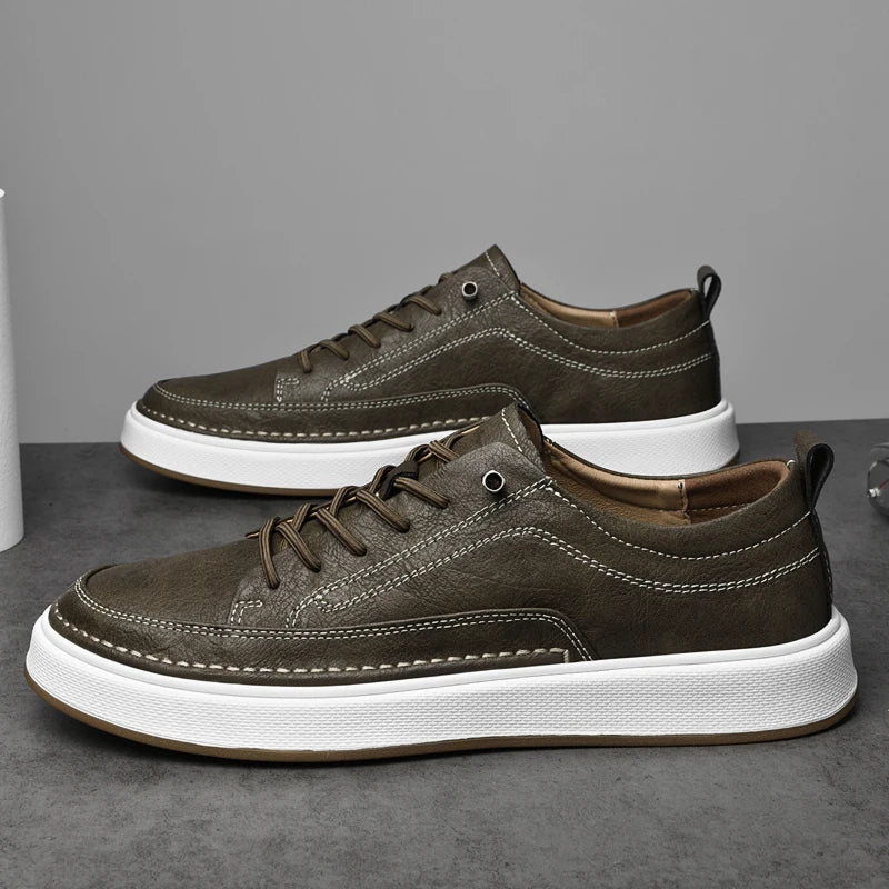 Barrett | Men's Leather Lace-Up Sneakers