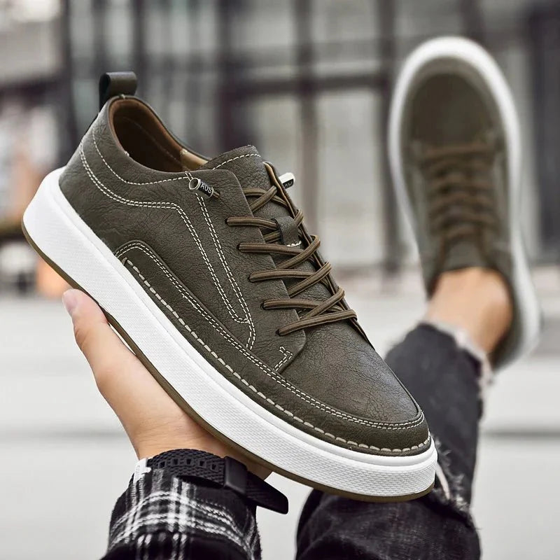 Barrett | Men's Leather Lace-Up Sneakers
