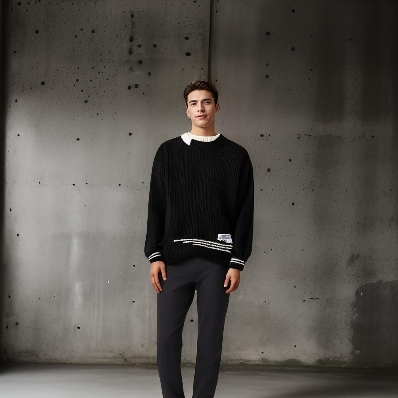 Lennox | Men's Chunky Knit Crewneck Sweater