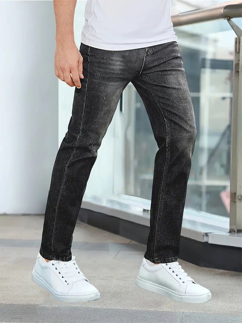 Rocco | Men's Classic Straight-Leg Light Wash Denim Jeans