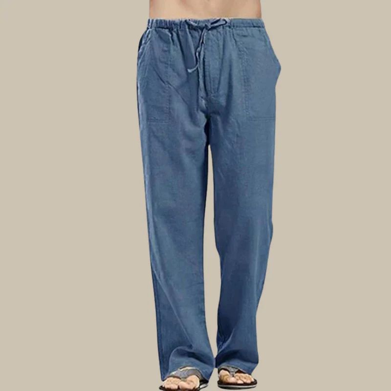 Hugo | Men's Straight-Cut Linen Drawstring Trousers