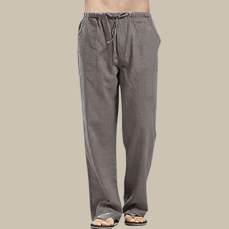 Hugo | Men's Straight-Cut Linen Drawstring Trousers
