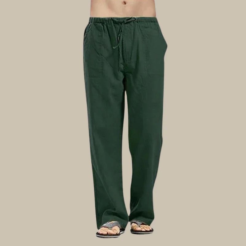 Hugo | Men's Straight-Cut Linen Drawstring Trousers