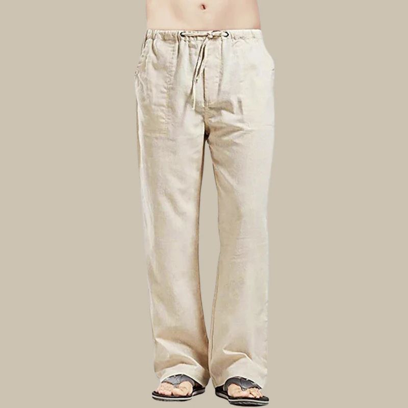 Hugo | Men's Straight-Cut Linen Drawstring Trousers